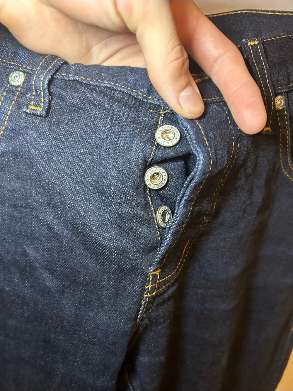 Naked & Famous Deep Indigo Stretch Selvedge Denim jeans - Picture 7 of 13